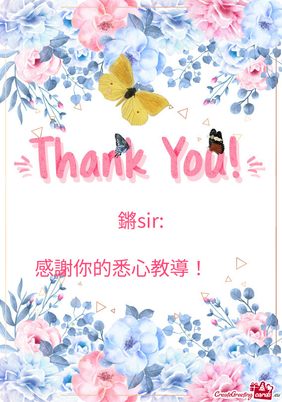 感謝你的悉心教導！❤️